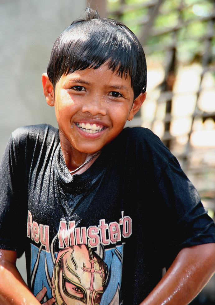 Boy Cambodia well web